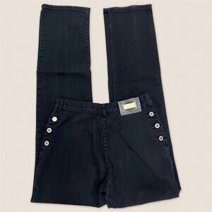 Vintage Western Lawman Law Man Black Yoke Jeans Slim‎ Fit 13 - Size 28 x 34